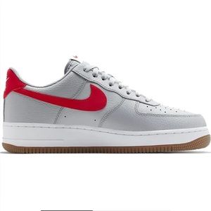 Nike Air Force 1 Low ‘07 Wolf Grey University Red